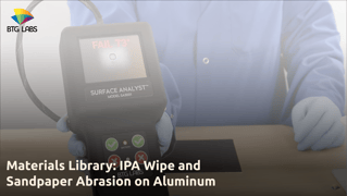 Materials Library- IPA Wipe and Sandpaper Abrasion on Aluminum